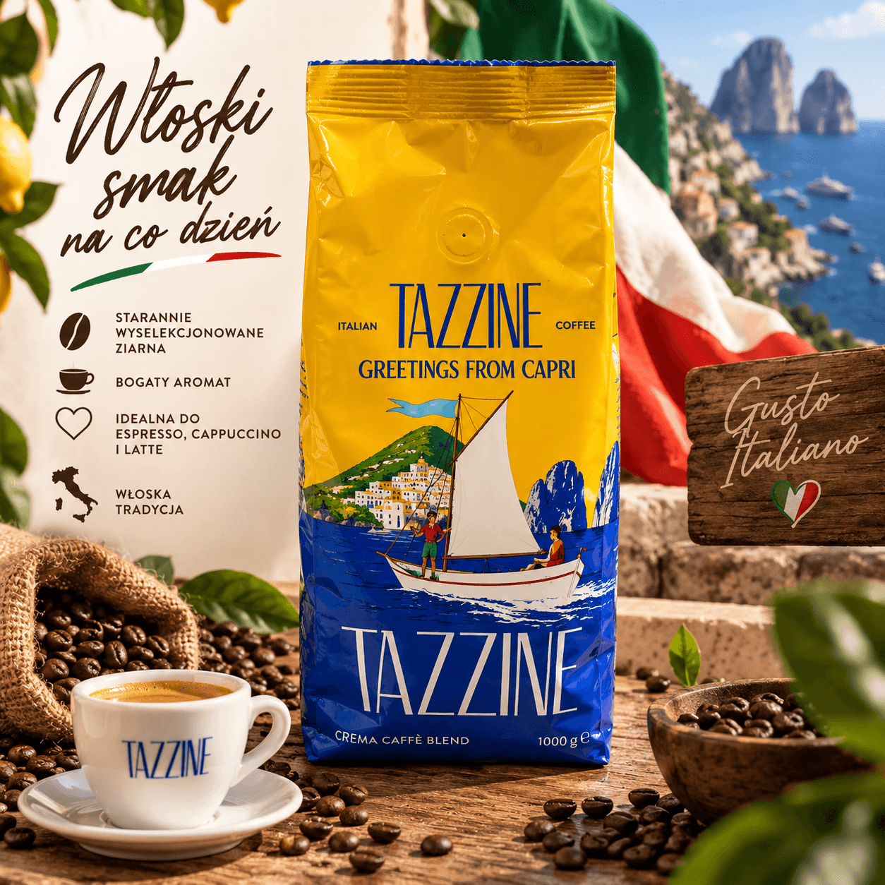 Kawa Ziarnista Tazzine 1kg