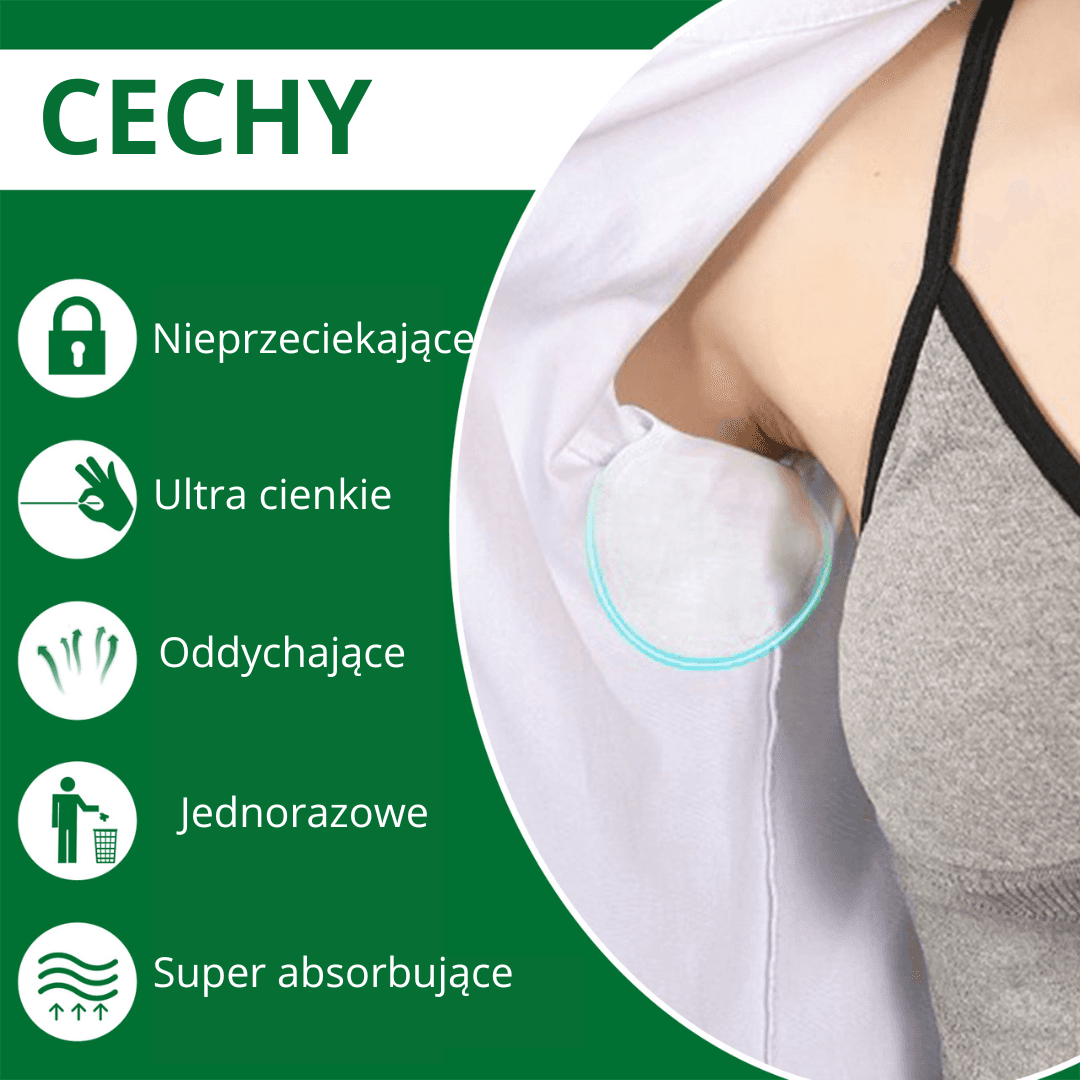 DryZone - Twój sposób na mokre plamy pod pachami - wkładki antypotowe