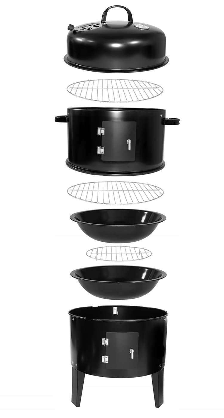 Ogrodowy Mistrz - Grill + wędzarnia + parowar 3w1
