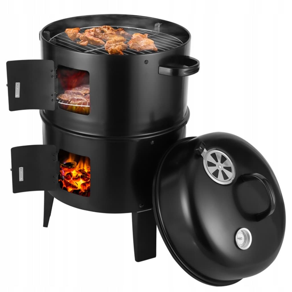 Ogrodowy Mistrz - Grill + wędzarnia + parowar 3w1