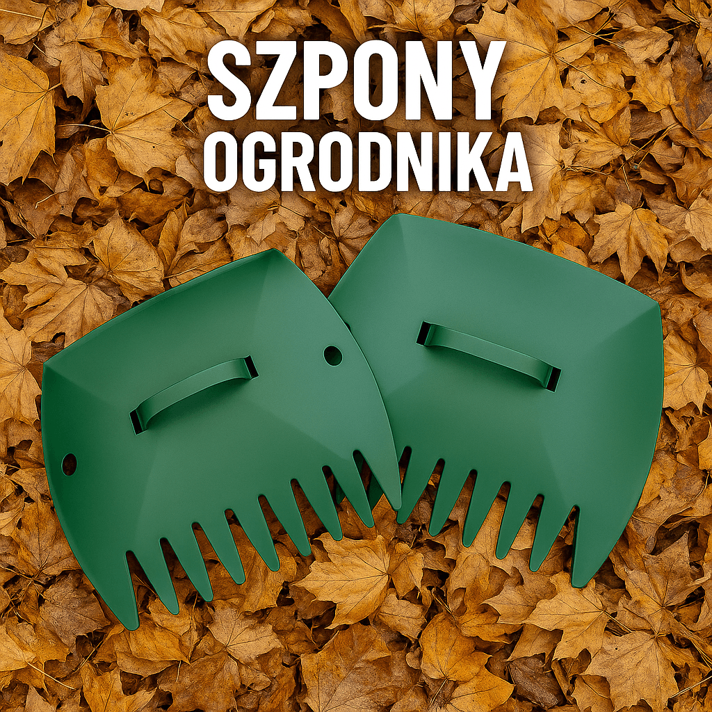 Szpony ogrodnika - narzędzie do zbierania liści, trawy