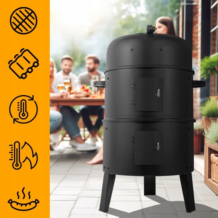 Ogrodowy Mistrz - Grill + wędzarnia + parowar 3w1