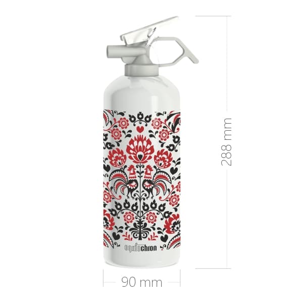 Gaśnica domowa biała w kwiaty 1kg